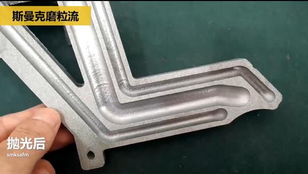 磨粒流對航空3D打印件拋光，切開看效果！